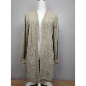 Maurices Womens Cardigan Size XL Open Front Knit Grayish Beige